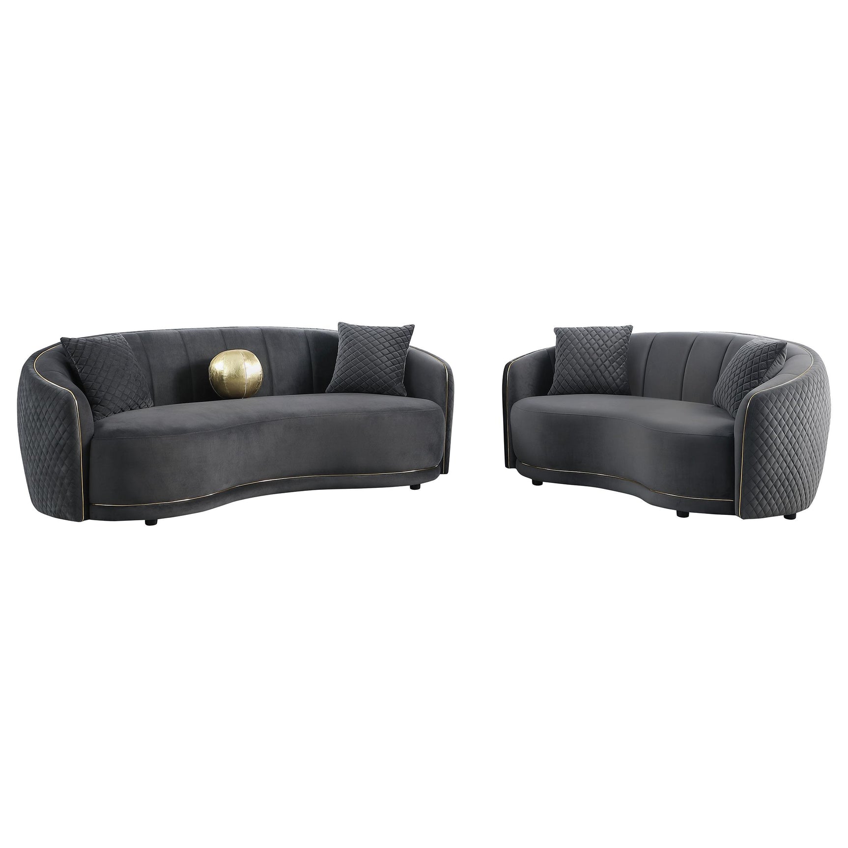 Brookside loveseat velvet fabric close up