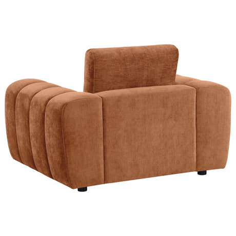 Burnett 4-piece chenille upholstered sofa set front perspective