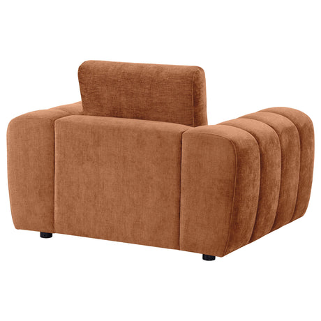 Reversible back cushion of Burnett chenille chair