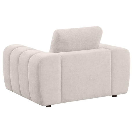 alternate front view of burnett 4-piece chenille sofa set ivory