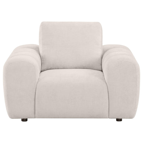 Burnett Accent Chair side angle showing fabric texture