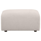 Burnett Chenille Upholstered Ottoman Ivory