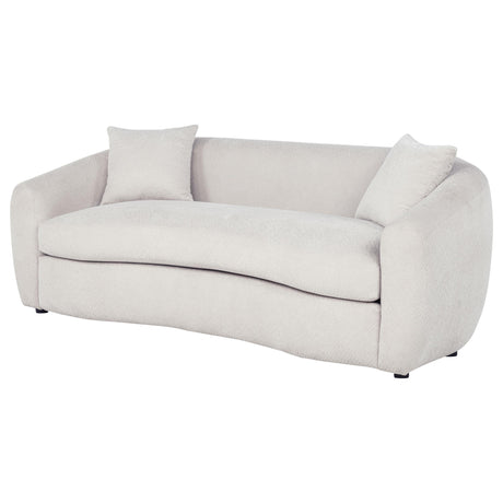 Detail of Isabella Fabric Upholstered Sofa fabric and frame