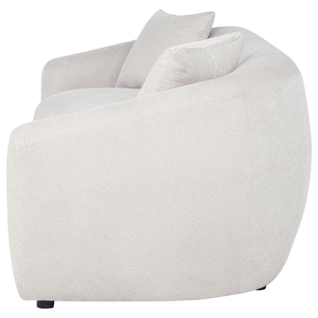Isabella Fabric Upholstered Sofa sand color front angle