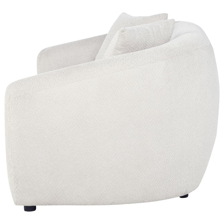 Removable seat cushions on Isabella loveseat