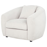 Close-up of sand fabric upholstery and cushion detail