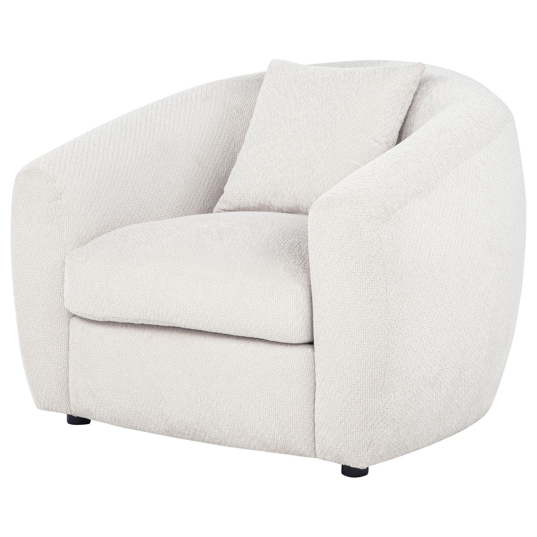 Close-up of sand fabric upholstery and cushion detail