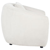 Detail of tight back cushion with fabric texture