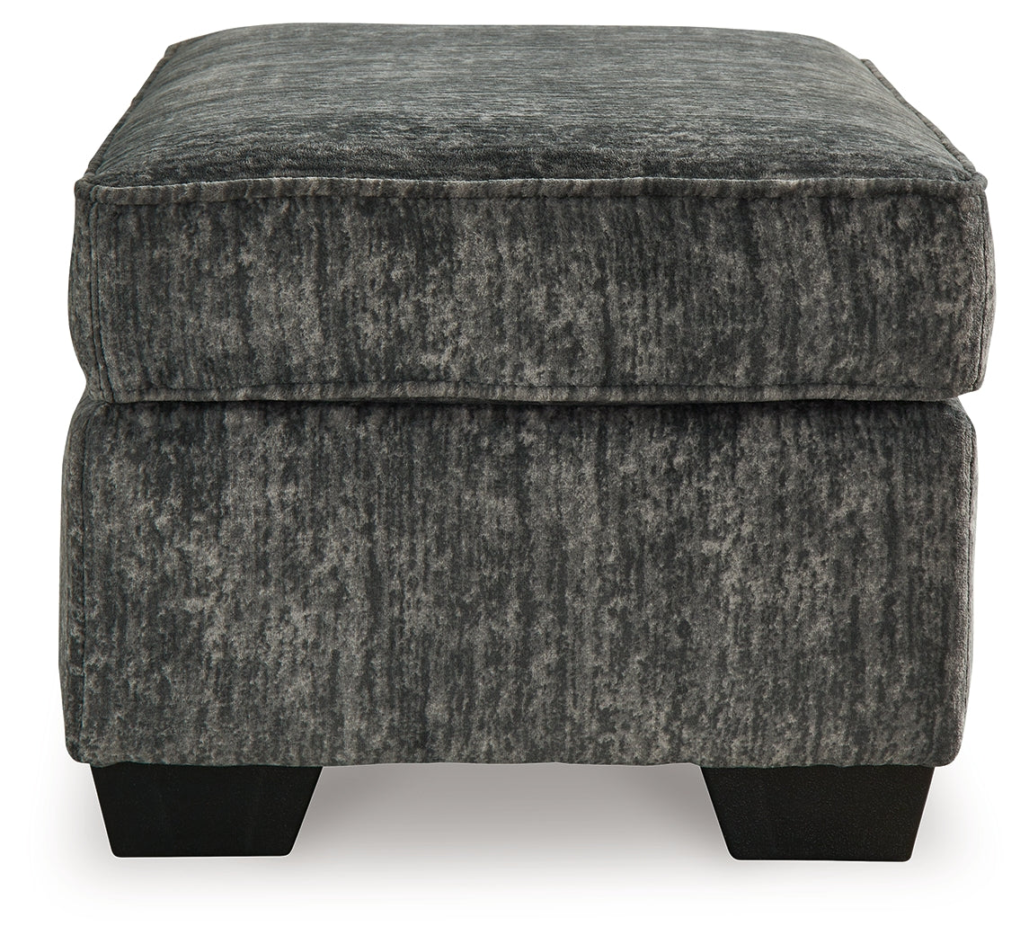 Lonoke Gunmetal Chair and Ottoman
