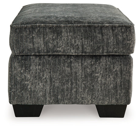 Close-up side angle of Lonoke Ottoman