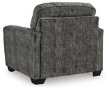 Lonoke Gunmetal Velvet Oversized Chair fabric swatch