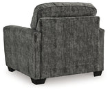 Lonoke Gunmetal Chair and Ottoman