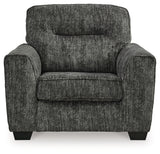 Lonoke Gunmetal Chair and Ottoman