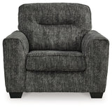 Lonoke Gunmetal Velvet Oversized Chair side view
