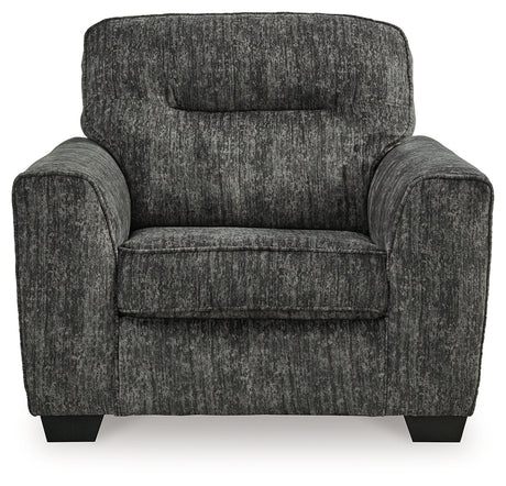 Lonoke Gunmetal Velvet Oversized Chair side view