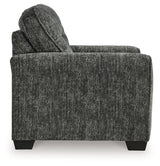 Lonoke Gunmetal Chair and Ottoman