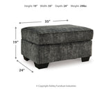 Lonoke Gunmetal Chair and Ottoman