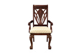 Norwich Dining Room Set front detail of fabric chair upholstery