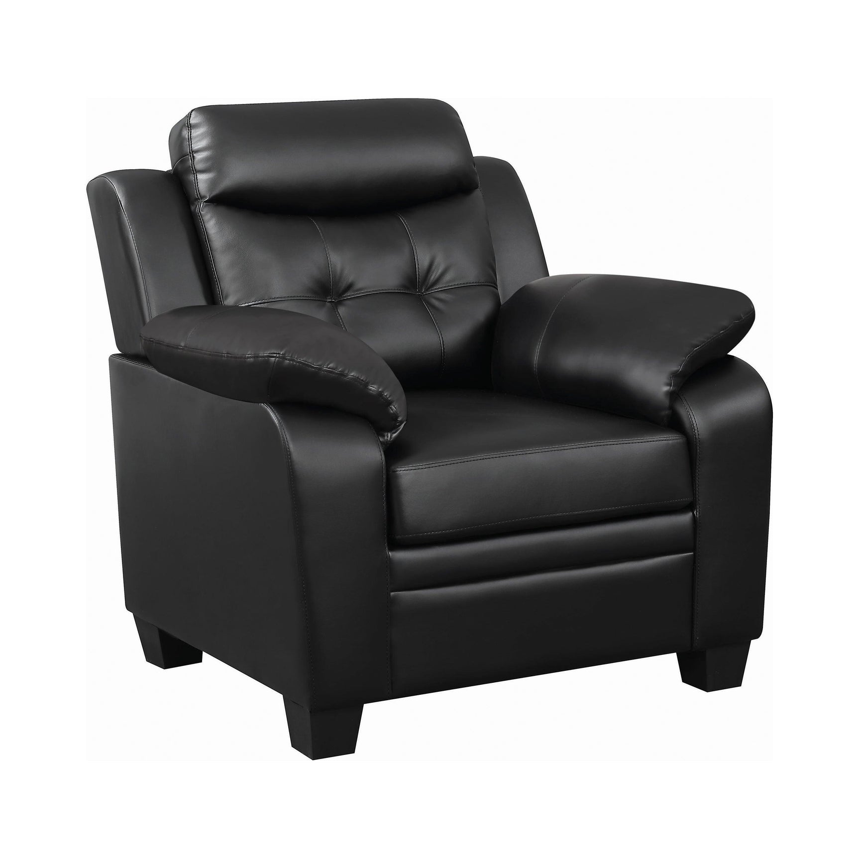 Close-up of Finley loveseat tufted backrest