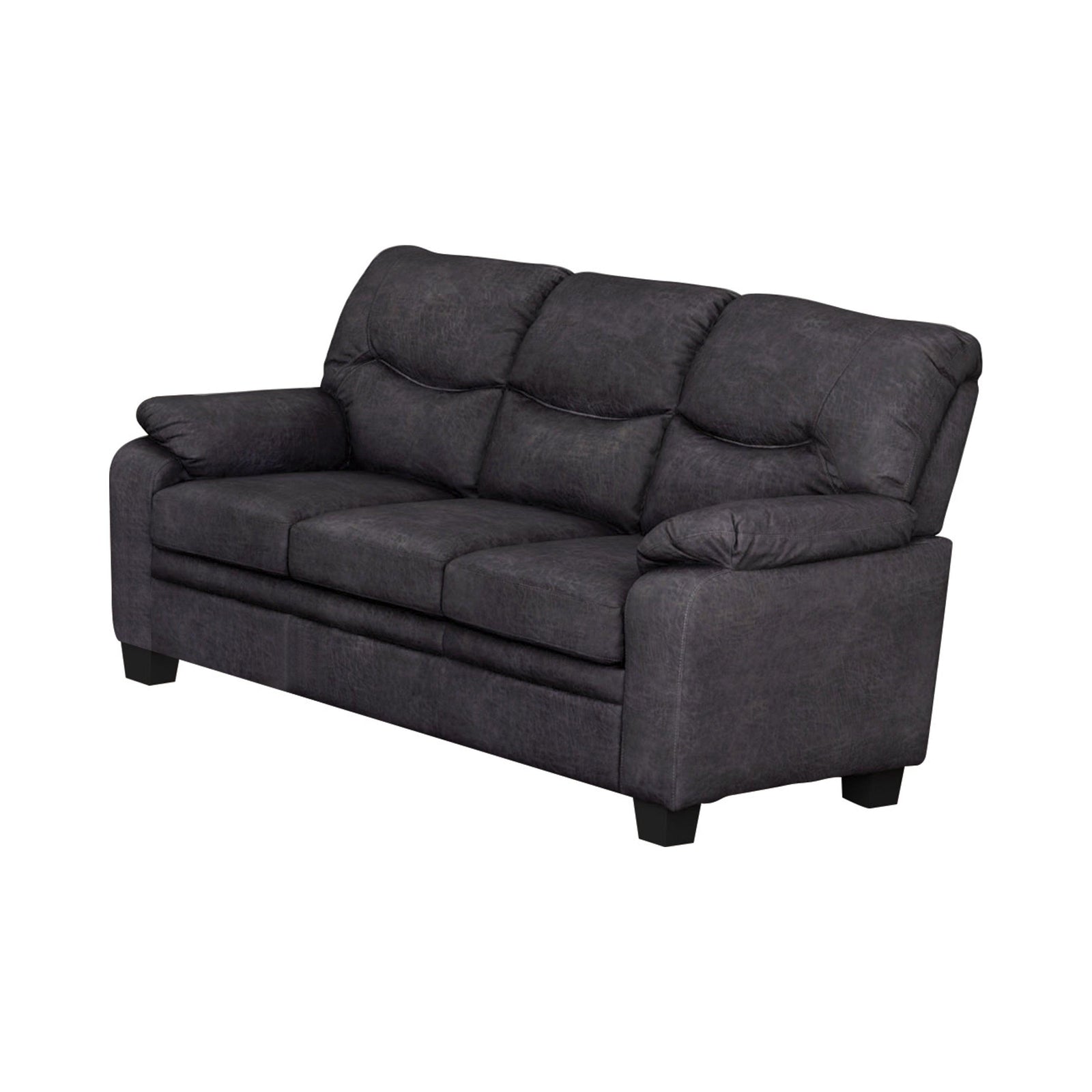 Meagan Pillow Top Arms Upholstered Sofa Charcoal - Ella Furniture