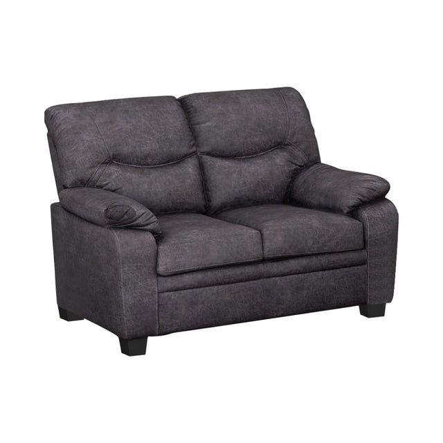 Meagan Pillow Top Arms Upholstered Loveseat Charcoal - Ella Furniture