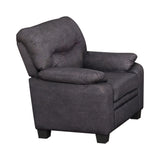 Meagan Charcoal Upholstered 3 Pc (Sofa + Loveseat + Chair) - Ella Furniture