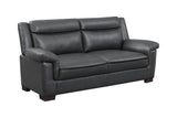 side view of Arabella Upholstered Pillow Top Arm Living Room Set Grey furniture