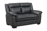 detail view of Arabella Upholstered Pillow Top Arm Living Room Set Grey furniture