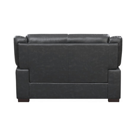 Arabella Loveseat close-up of pillow top seat and stitching