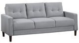 Bowen Grey Upholstered Track Arm Tufted Sofa