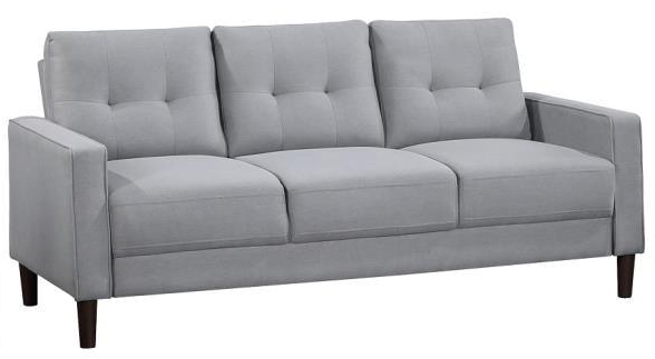 Bowen Grey Upholstered Track Arm Tufted Sofa