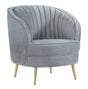Sophia Upholstered Chair Grey And Gold - Ella Furniture