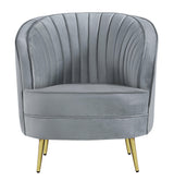 Sophia Upholstered Chair Grey And Gold - Ella Furniture