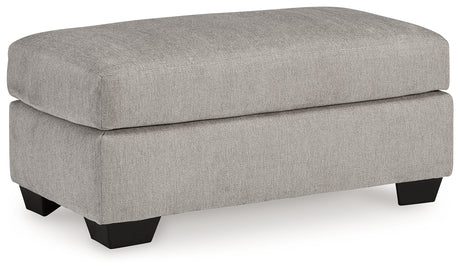 Avenal Flannel Park Chair and Ottoman set in flannel color front angle