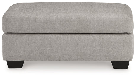 Avenal Flannel Park Chair and Ottoman set in flannel color front angle