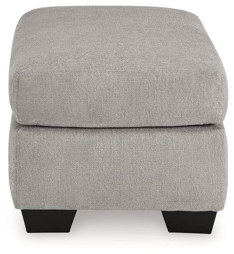 Avenal Flannel Park Chair and Ottoman set in flannel color front angle