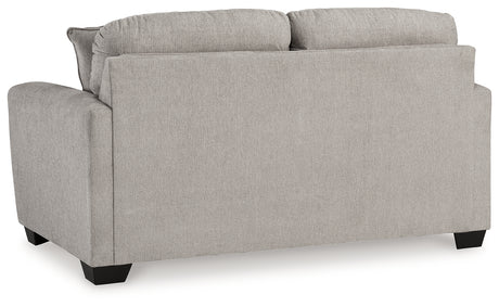 Back view of sofa showing upholstery