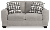 Front angle of sofa with cushions