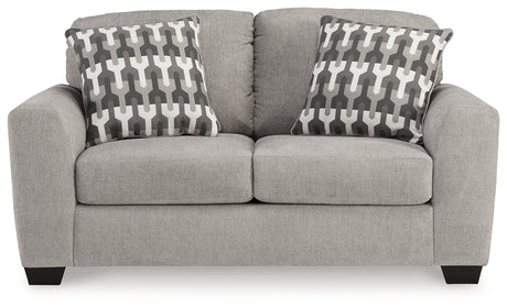 Front angle of sofa with cushions
