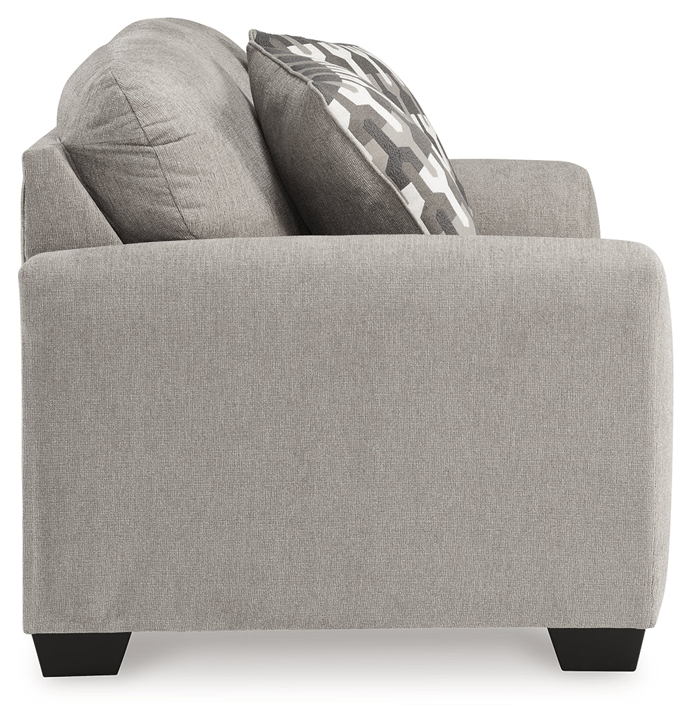 Avenal Flannel Park Sofa Loveseat Chair and Ottoman