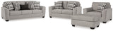 Avenal Flannel Park Sofa Loveseat Chair and Ottoman