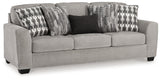 Avenal Flannel Park chair and ottoman side angle