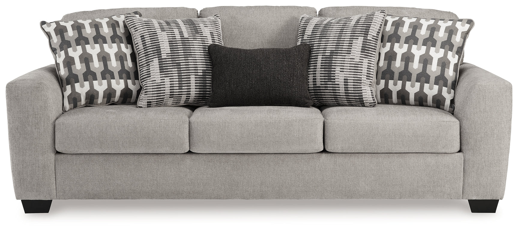 Close-up detail of flannel upholstery on chair
