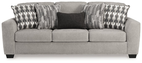Close-up detail of flannel upholstery on chair