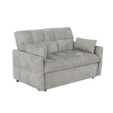 Cotswold beige tufted cushion sleeper sofa bed extended sleeper view