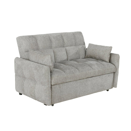 Cotswold beige tufted cushion sleeper sofa bed extended sleeper view