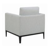 Back view of Apperson Light Grey Chair