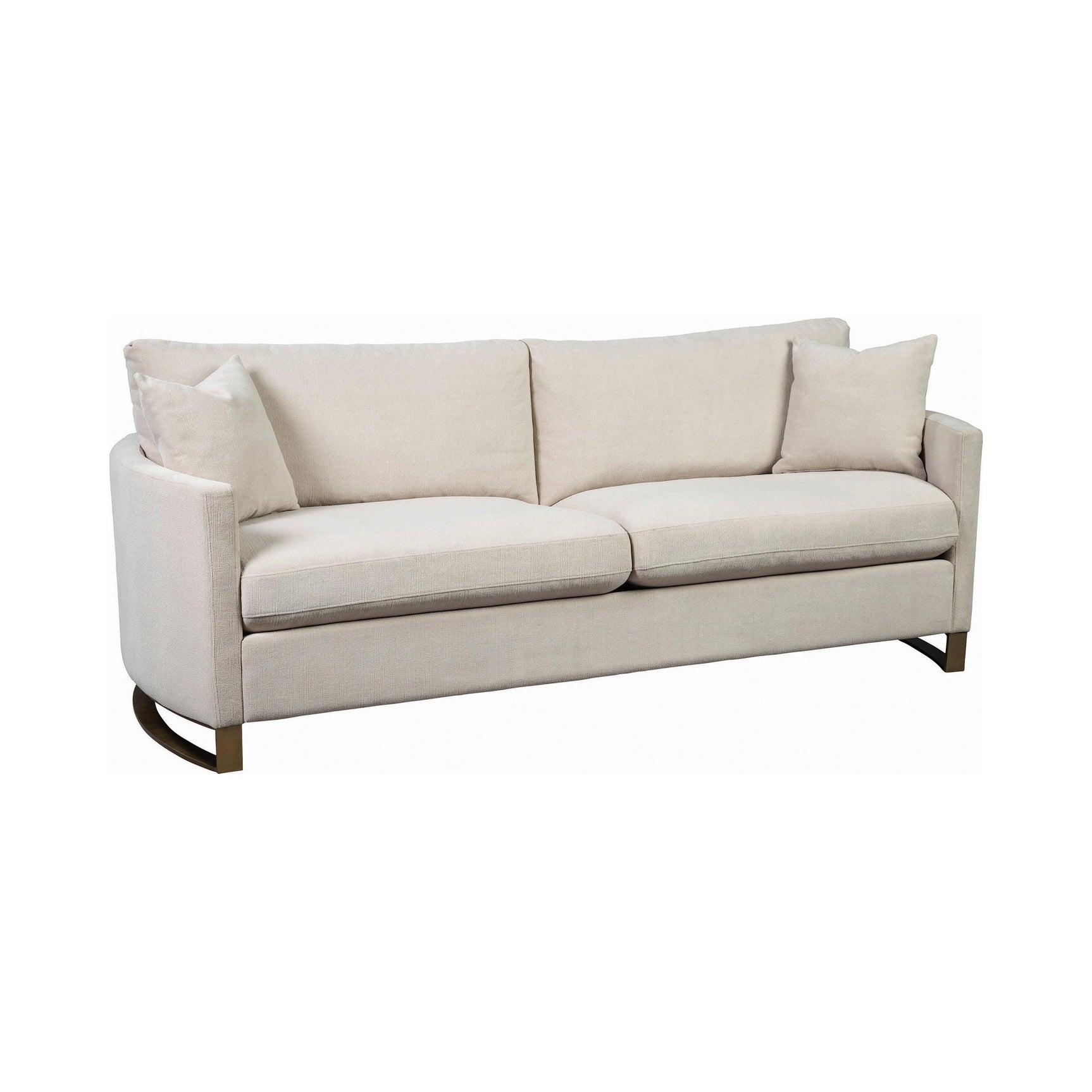 detail view of Corliss Beige Upholstered 3-Piece (sofa Loveseat Chair) furniture