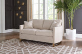 main view of Corliss Beige Upholstered 3-Piece (sofa Loveseat Chair) furniture