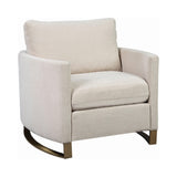 main view of Corliss Beige Upholstered 3-Piece (sofa Loveseat Chair) furniture